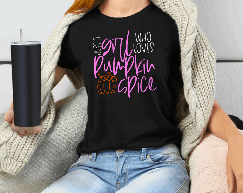 Purple LadyBug Decor shirts Just a Girl Who Loves Pumpkin Spice T-Shirt
