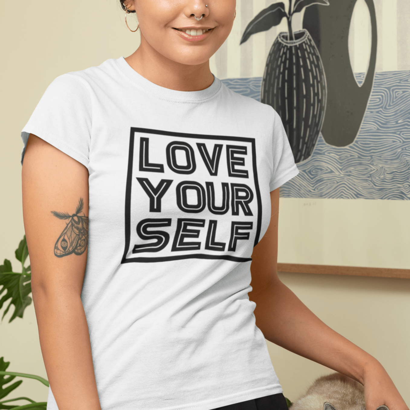 Purple LadyBug Decor shirts Love Your Self -  Inspirational T-shirt