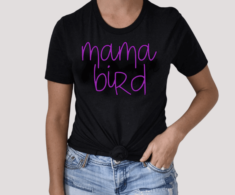 Purple LadyBug Decor shirts Mama Bird, Baby Bird Shirt