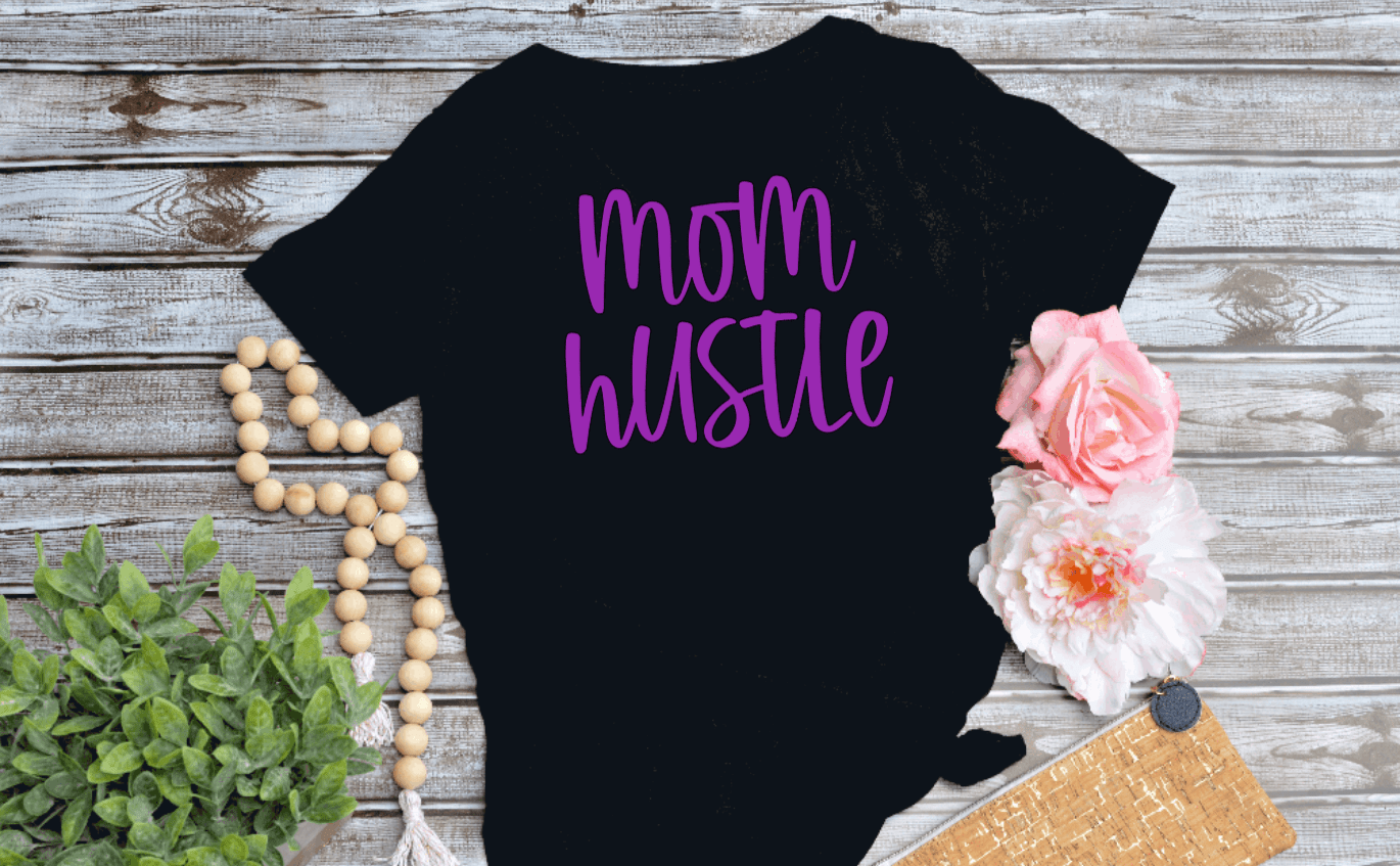 Purple LadyBug Decor shirts Mom Hustle T-Shirt