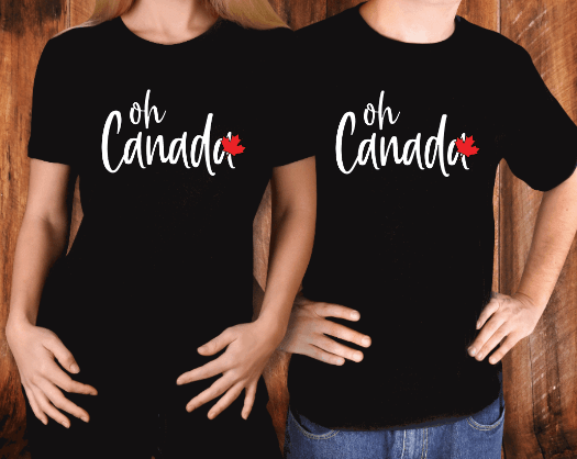 Purple LadyBug Decor shirts Oh CANADA - word T-Shirt