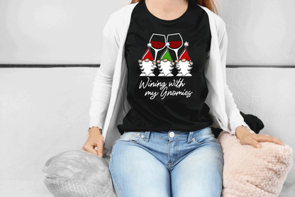 Purple LadyBug Decor shirts Wining with my Gnomies Ladies Shirt