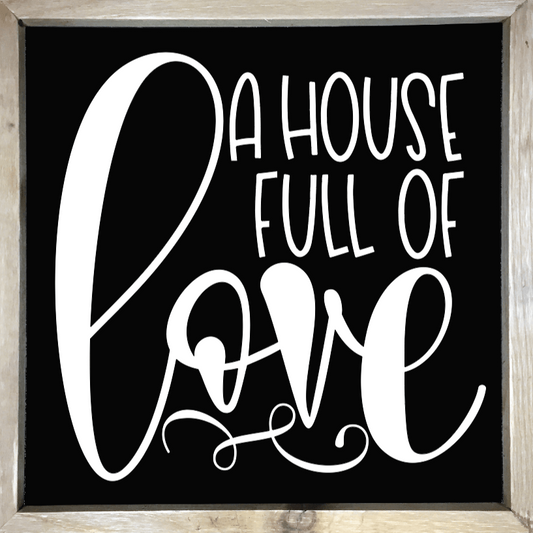 Purple LadyBug Decor Sign A House full of Love Wood Sign | Handmade Wood Sign