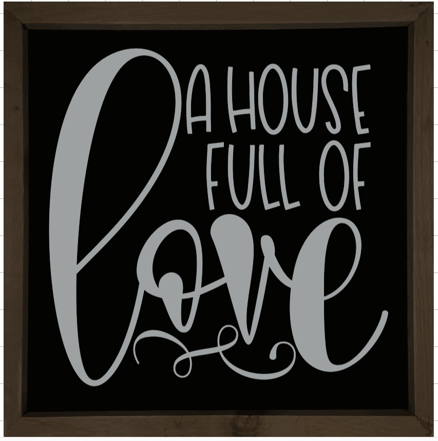 Purple LadyBug Decor Sign A House full of Love Wood Sign | Handmade Wood Sign