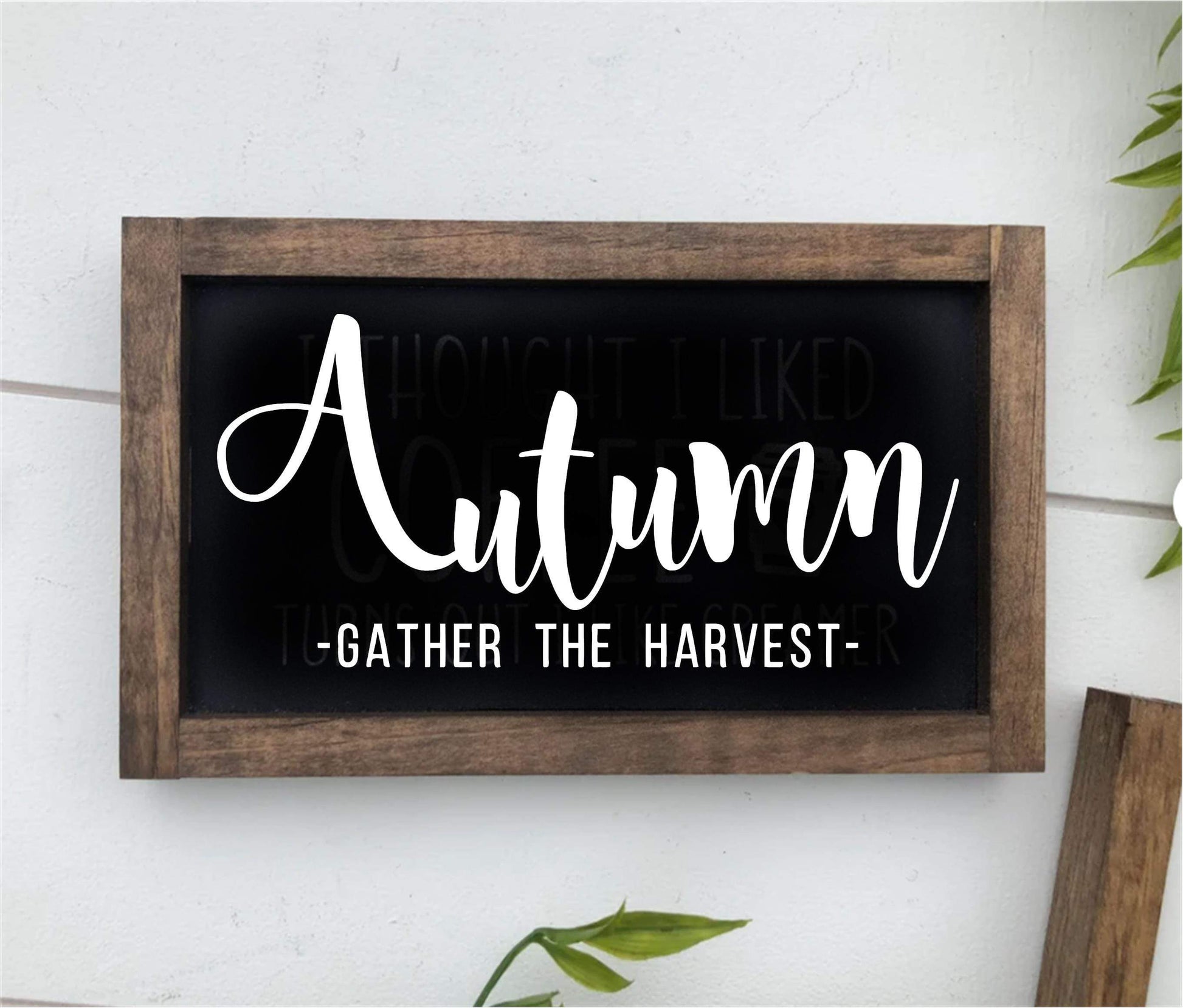 Purple LadyBug Decor Sign Autumn Gather the Harvest Wood Sign | Handcrafted Wood Sign