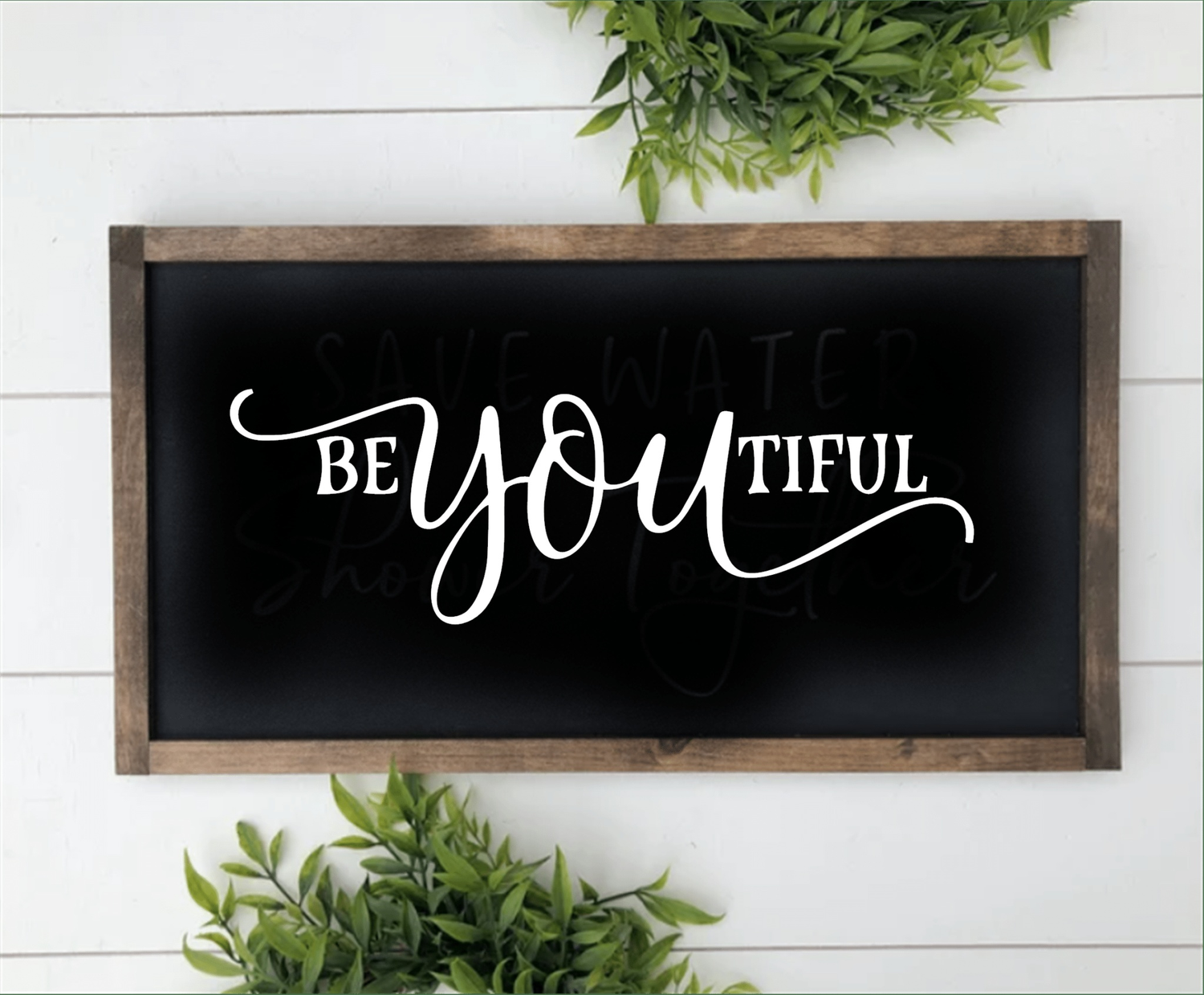 Purple LadyBug Decor Sign Be You Tiful Framed Wood Sign