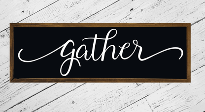 Purple LadyBug Decor Sign Gather Farmhouse Wood Sign | Handcrafted Wood Sign