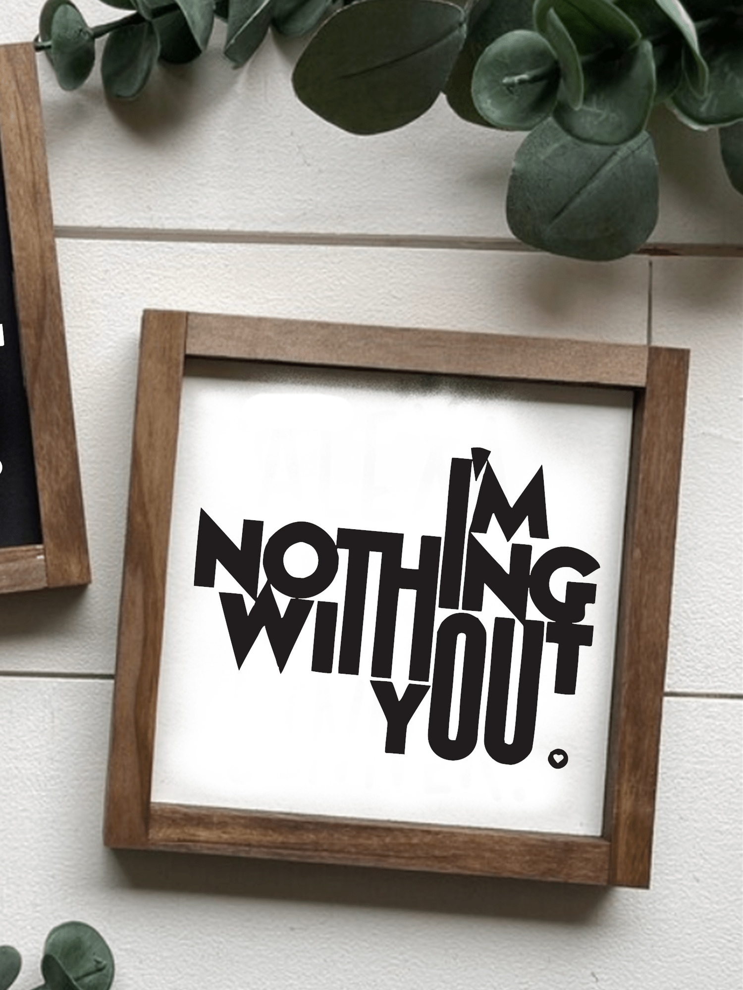 Purple LadyBug Decor Sign I'm Nothing without You Wood Sign | Handcrafted Sign