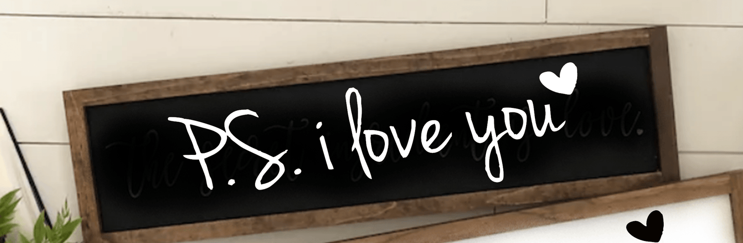 Purple LadyBug Decor Sign P S I Love You Farmhouse sign - Handcrafted Wood Sign