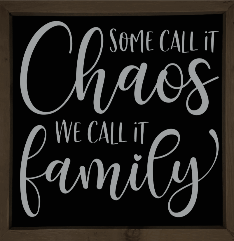 Purple LadyBug Decor Sign Some Call it Chaos, We Call it Family | Handmade Wood Sign