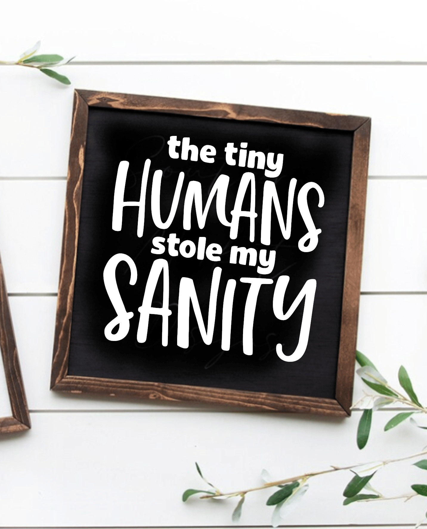 Purple LadyBug Decor Sign The Tiny Humans Stole my Sanity Wood Sign