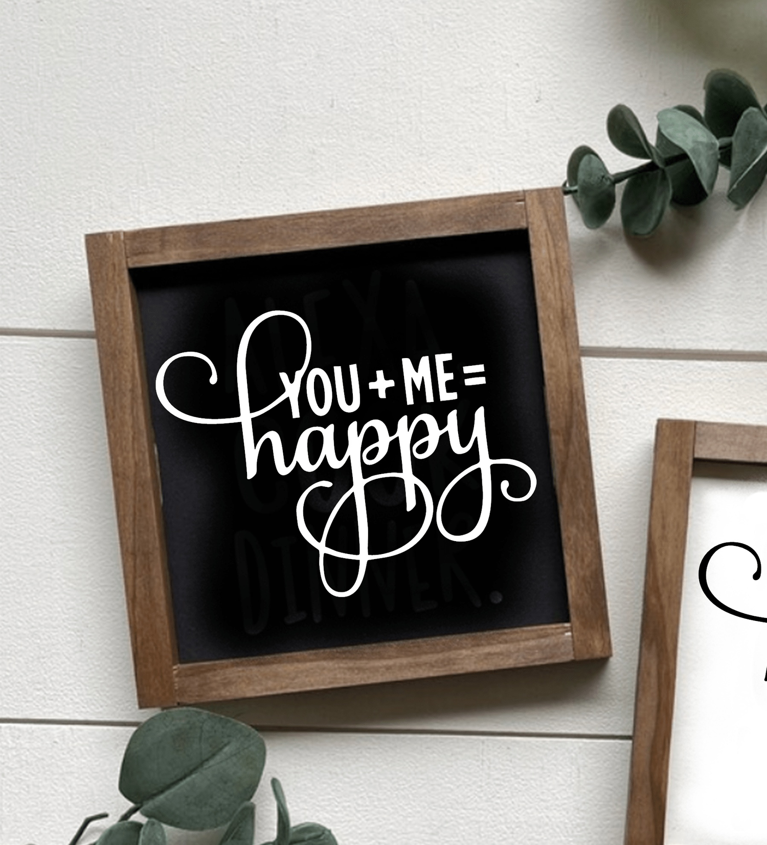 Purple LadyBug Decor Sign You plus Me equals Happy Framed Wood Sign | Handcrafted Sign