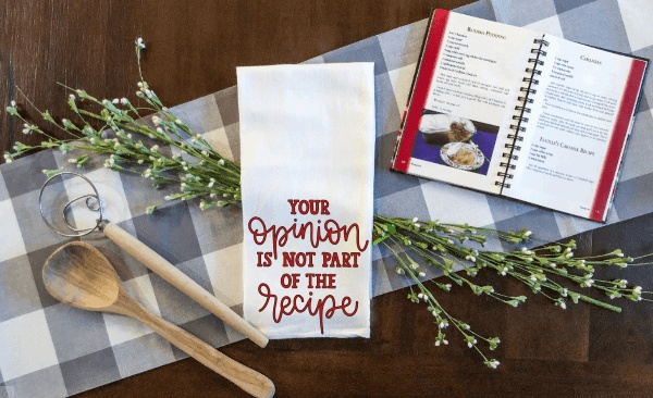 Purple LadyBug Decor Tea Towel Your Opinion is not part of the Recipe -  Tea Towel